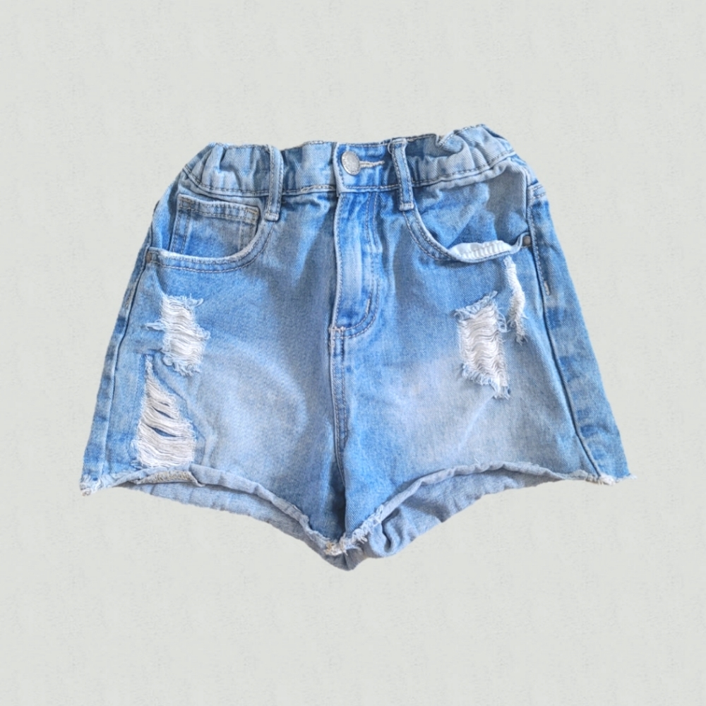 Girls' Cotton On Kids Distressed Highwaisted Cut-off Shorts 7/8Y